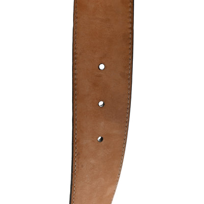 Gucci Metallic Guccissima Signature Interlocking G 40mm Belt 80 32 Cognac Brown 5 of 5