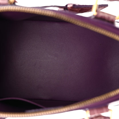 Louis Vuitton Shiny Crocodile Alma BB Purple 5 of 9