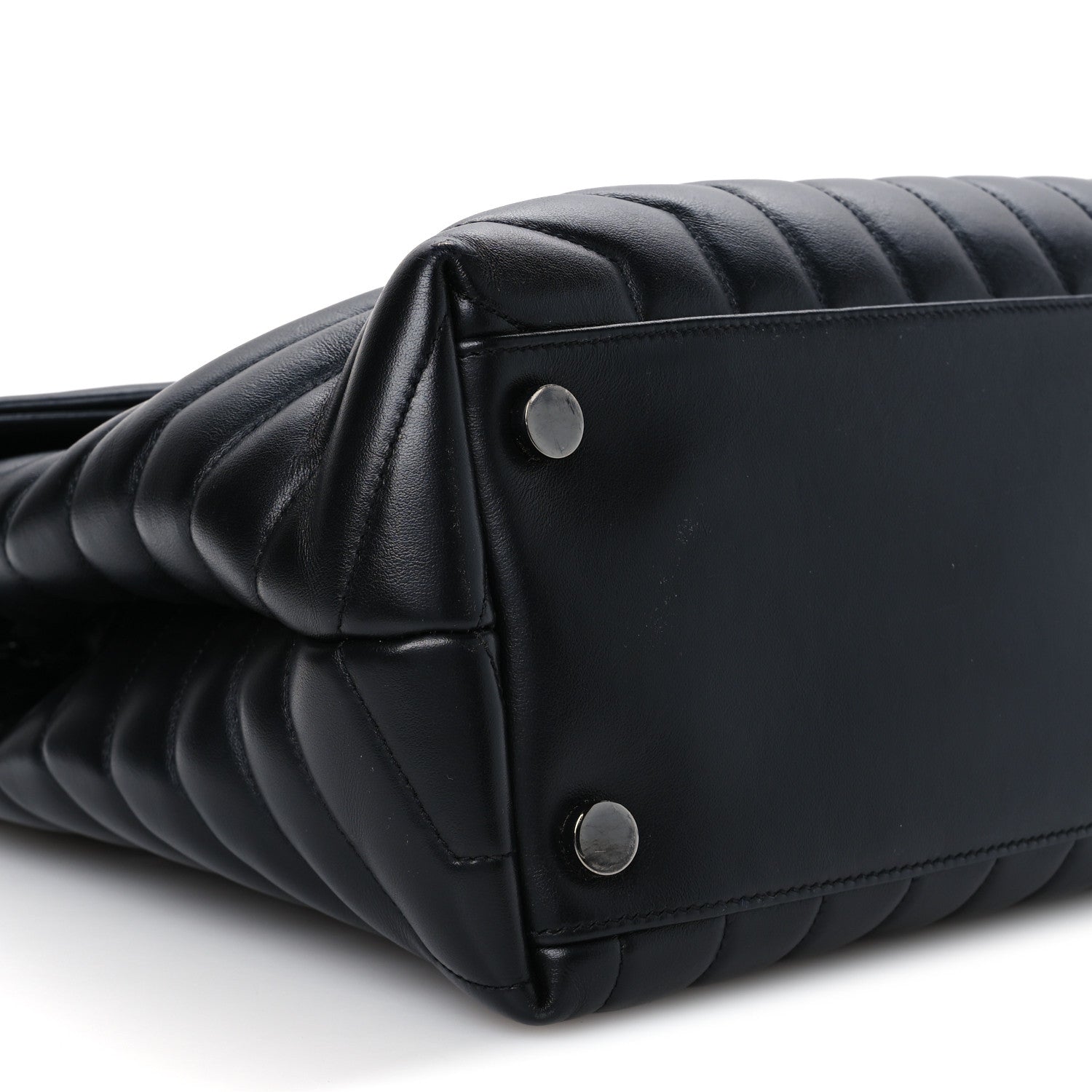 Saint Laurent Calfskin Y Quilted Monogram Monochrome Large Loulou Chain Satchel Black 10 of 11
