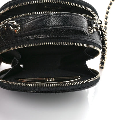 Chanel Caviar Quilted Round Handle With Care Vanity With Chain Black 5 of 10
