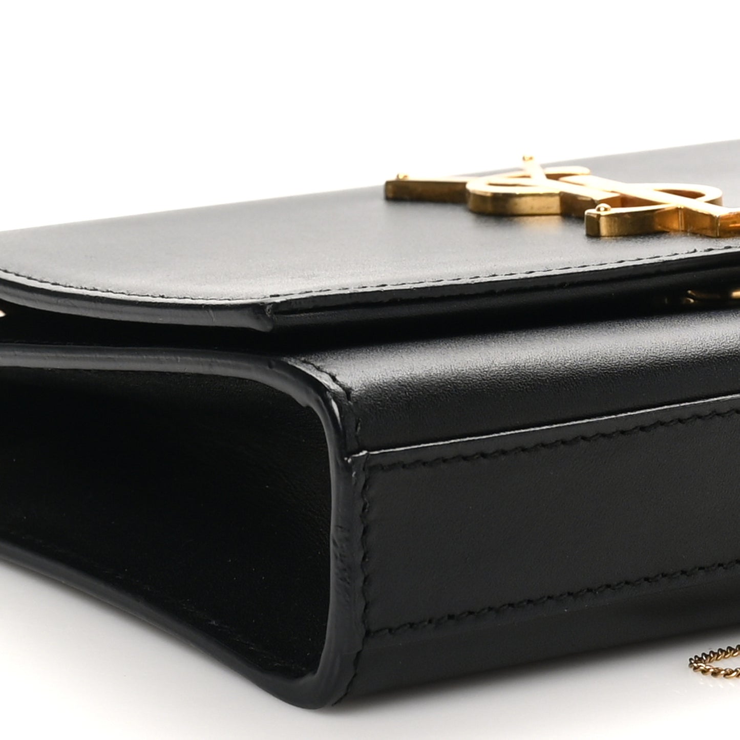 Calfskin Small Classic Monogram Kate Tassel Satchel Black