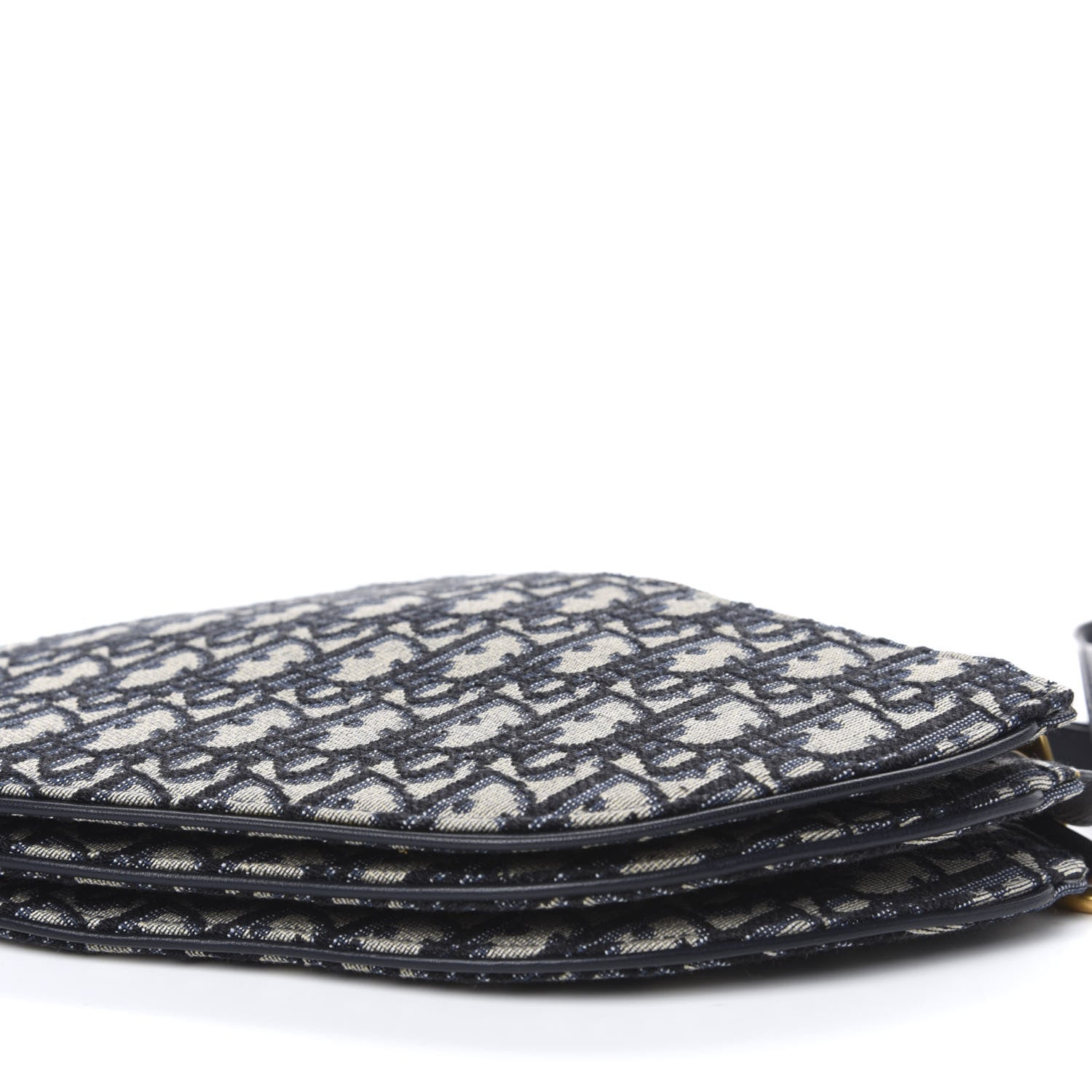 Christian Dior Oblique Saddle Pouch With Strap Navy Blue 8 of 9