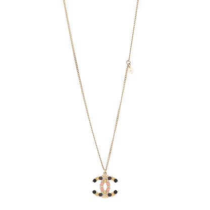 Chanel Crystal Gripoix CC Necklace Gold Multicolor 1 of 6