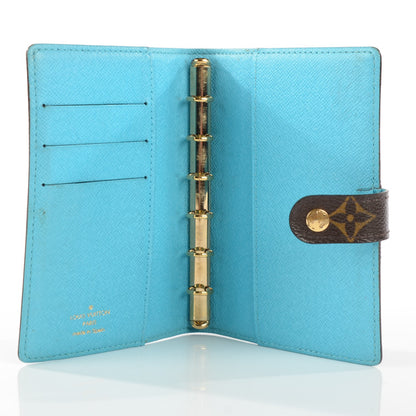 Louis Vuitton Monogram Groom Small Ring Agenda Cover Blue 5 of 7