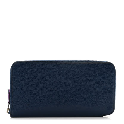 Hermes Epsom Silk'In Wallet Bleu Saphir 1 of 17