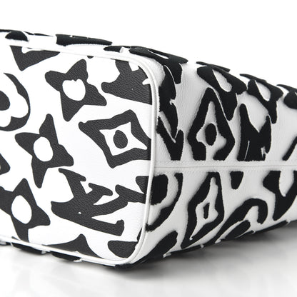 Louis Vuitton X UF Tufted Monogram Neverfull MM Black White 8 of 10