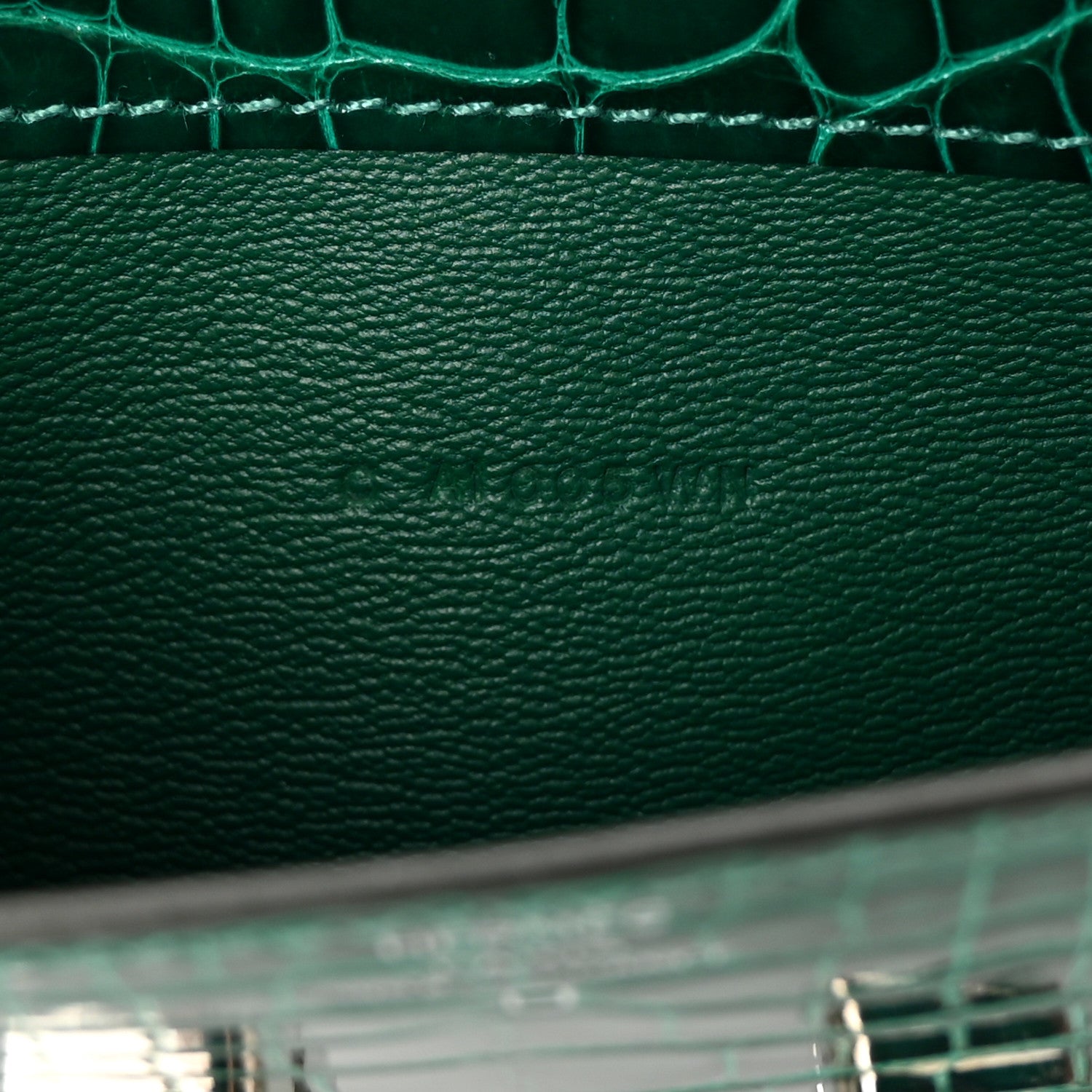 Hermes Shiny Alligator Constance Long Wallet Vert Emeraude 7 of 11