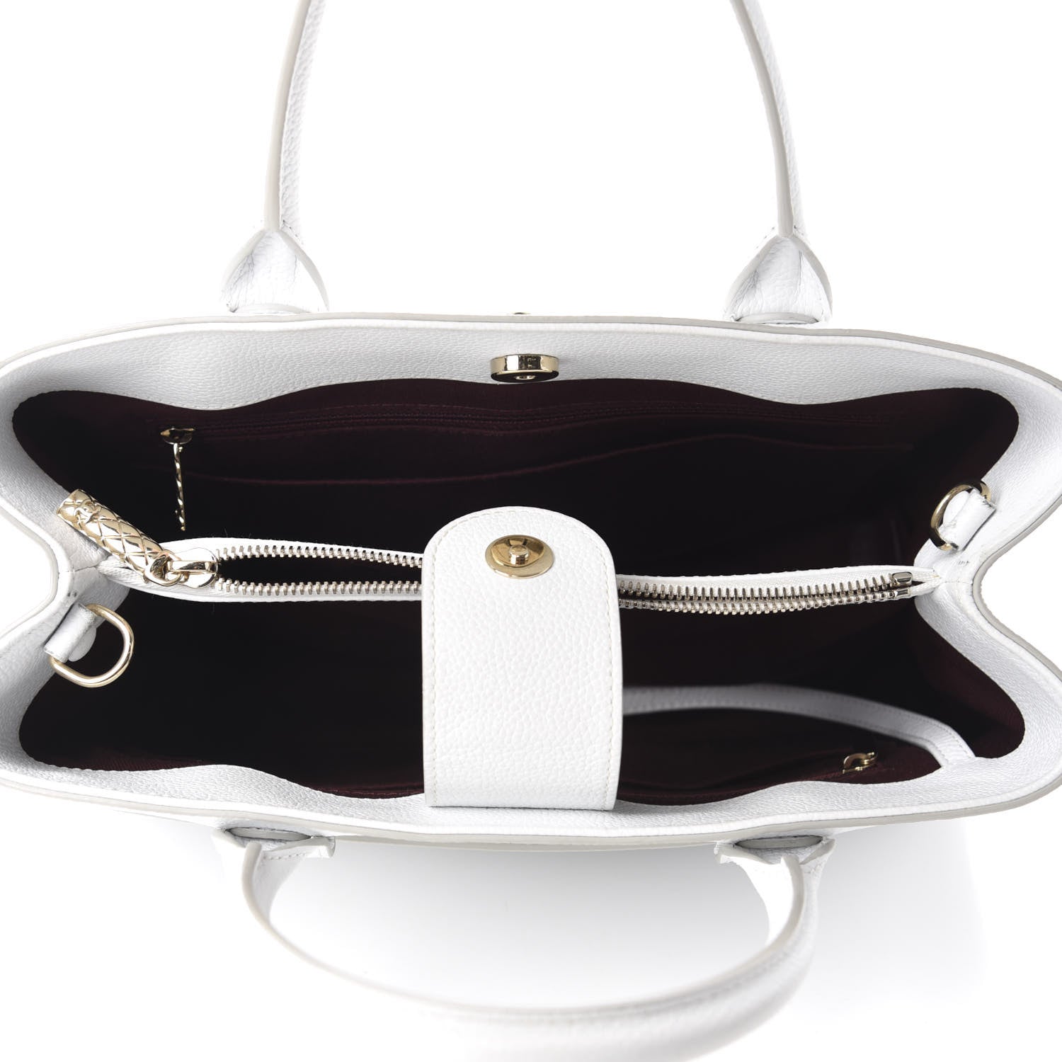 Chanel Grained Calfskin Small Neo Executive Shopper Tote White 5 of 10