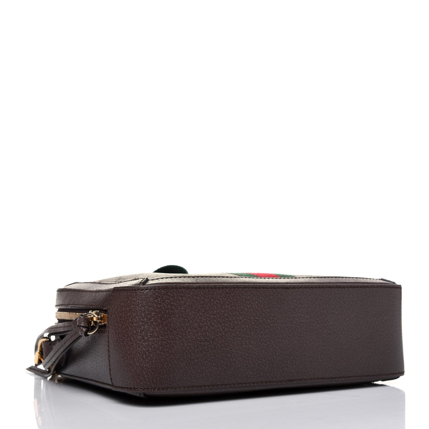 GG Supreme Monogram Web Small Ophidia Top Handle Shoulder Bag Brown