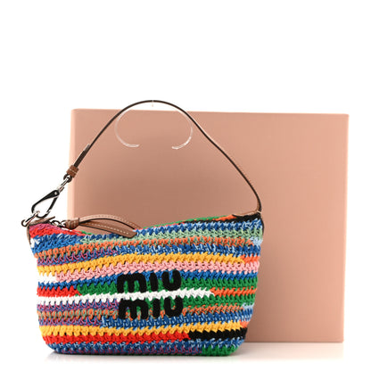 Miu Miu Fabric Crochet Pouch Multicolor Multicolor 10 of 10