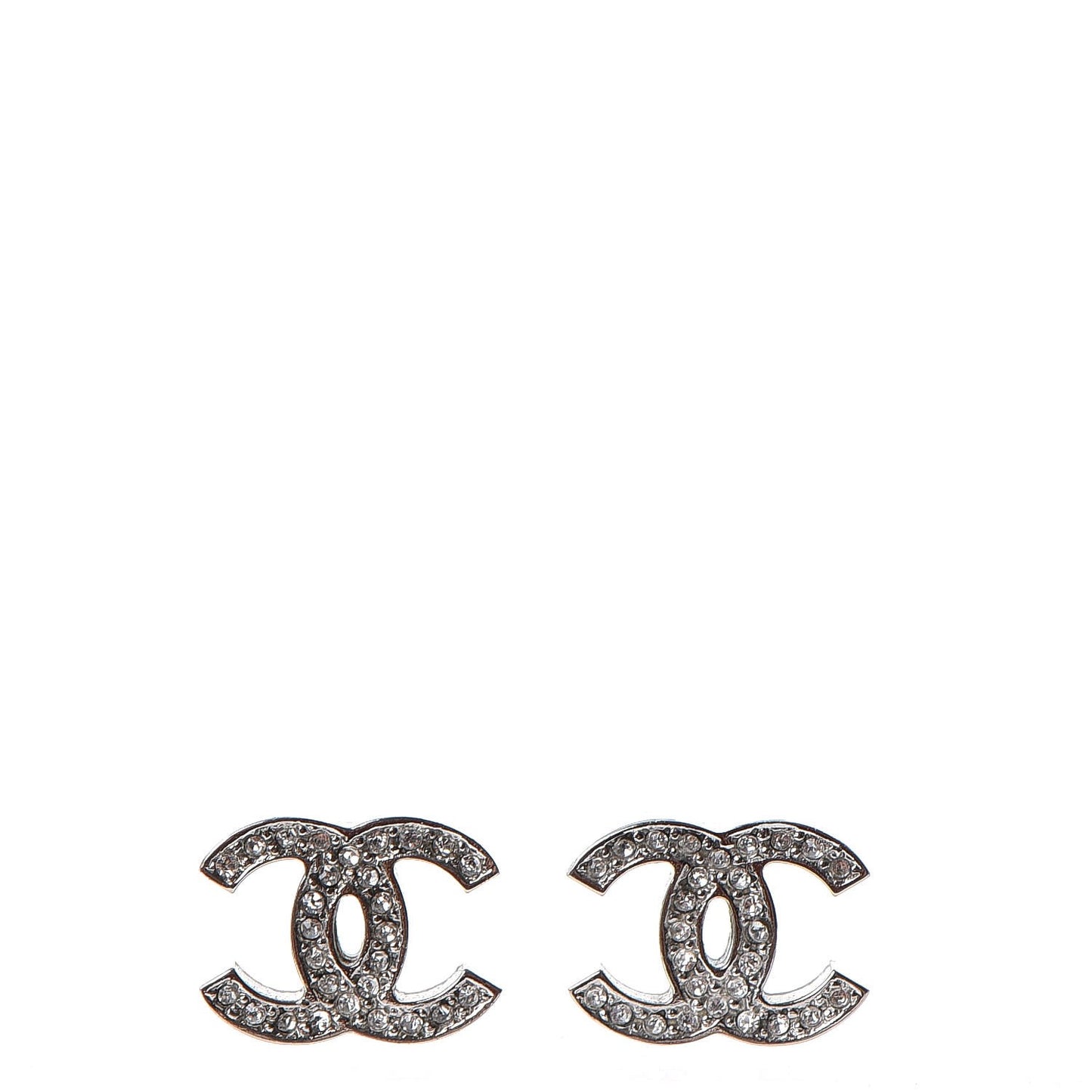 Crystal CC Earrings Silver