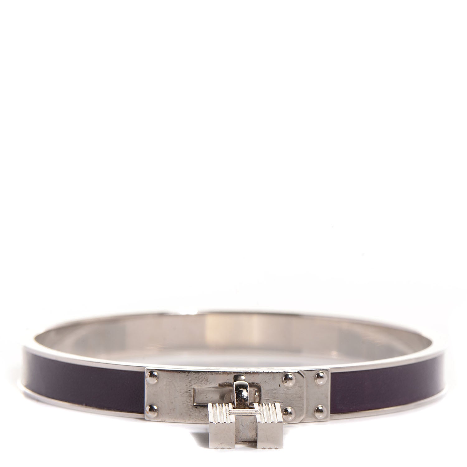 Hermes Tadelakt Kelly H Cadena Bracelet Raisin 4 of 7