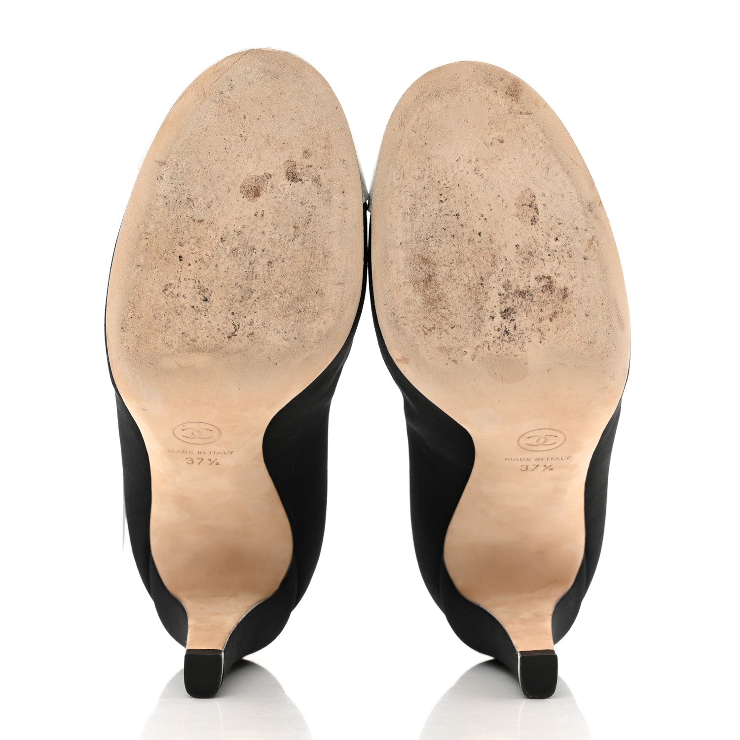 Chanel Cap Toe Pumps 37.5 Black Silver 5 of 9