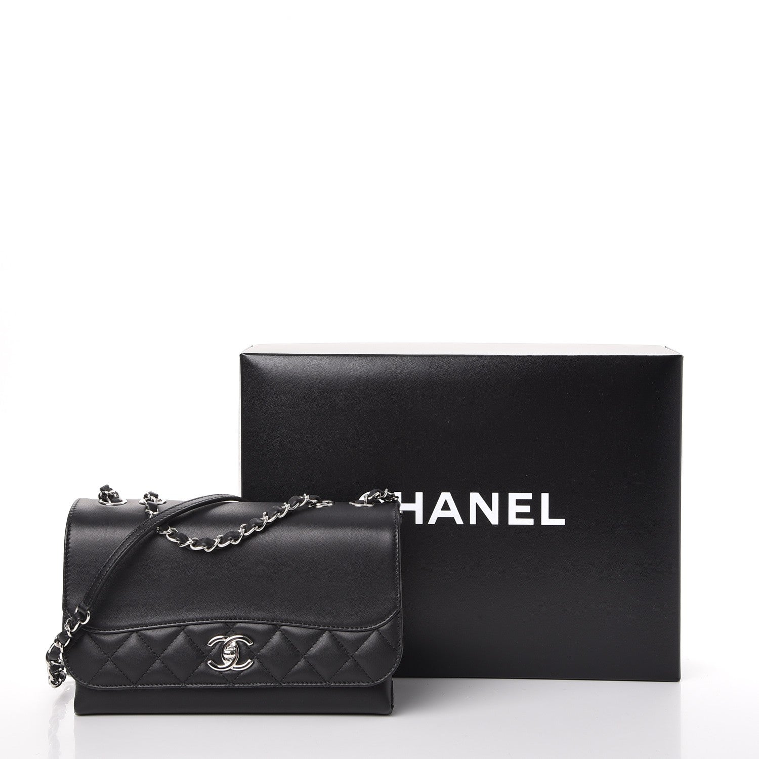 Chanel Calfskin Small Tramezzo Flap Black 8 of 8