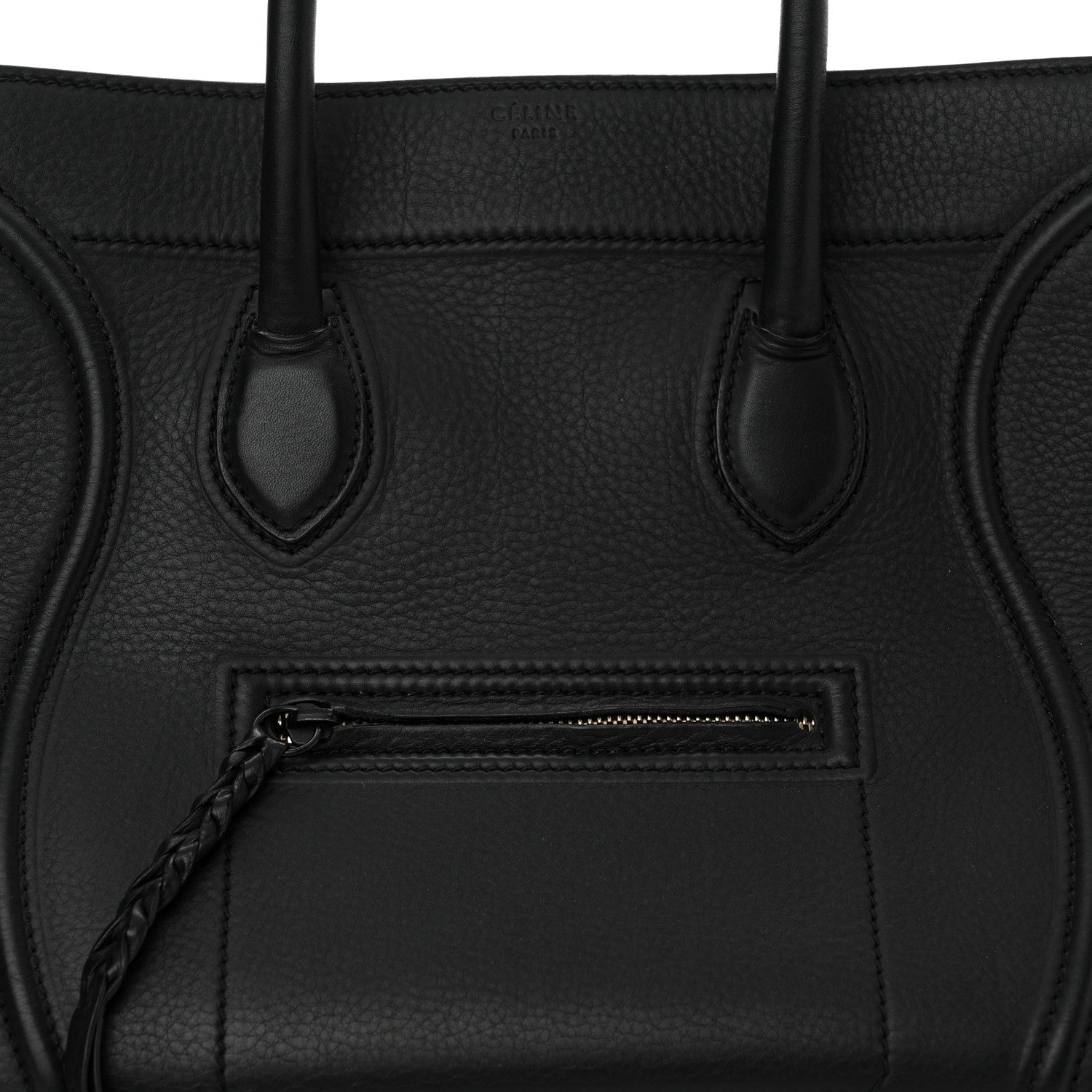 Celine Supple Calfskin Medium Phantom Luggage Black 7 of 13