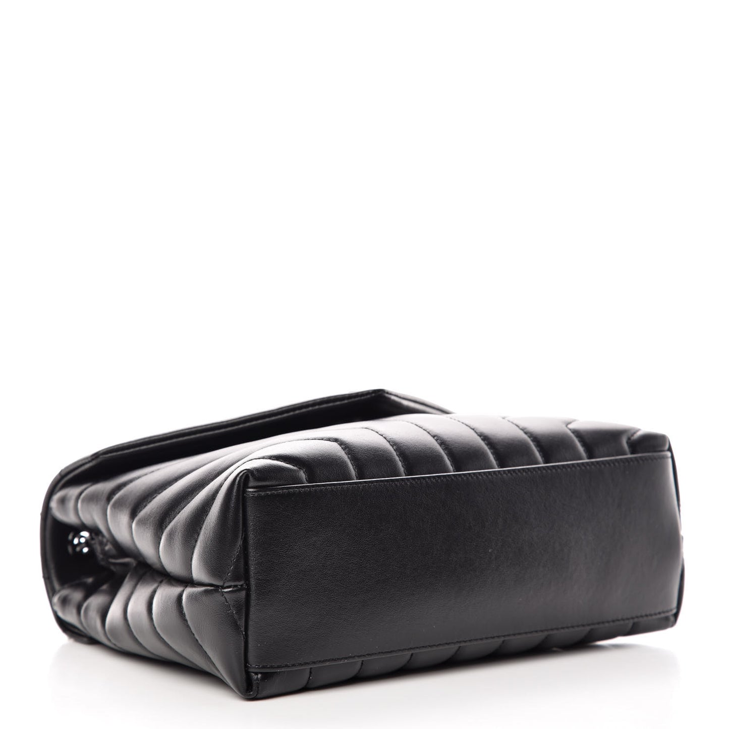 Calfskin Y Quilted Monogram Small Loulou Chain Satchel Black