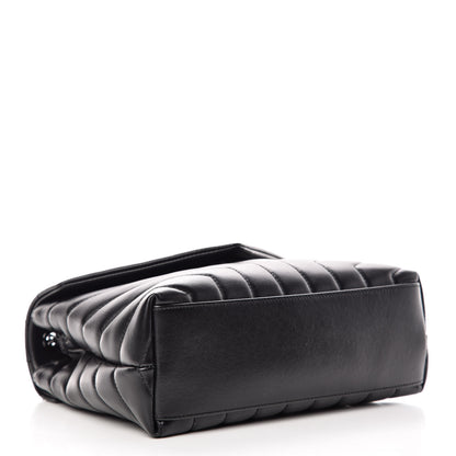 Saint Laurent Calfskin Y Quilted Monogram Small Loulou Chain Satchel Black 4 of 10
