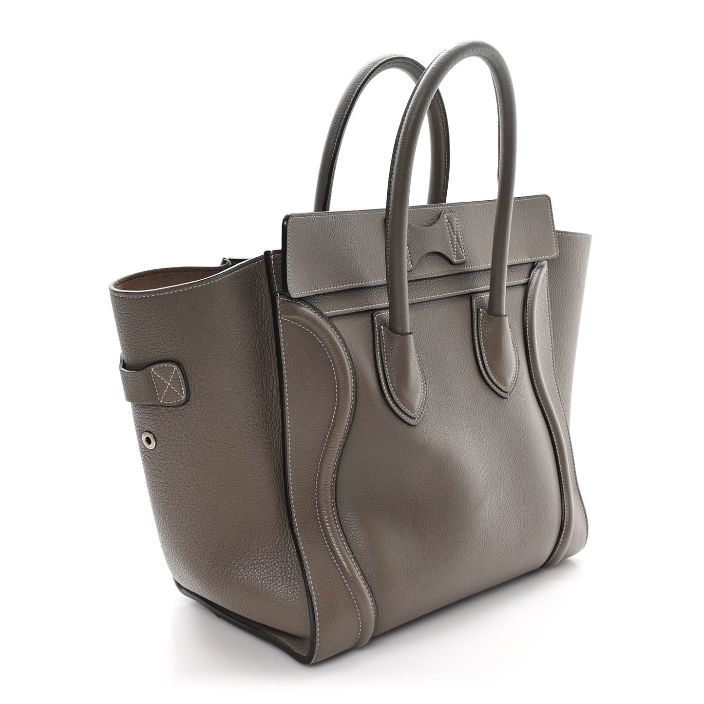 Drummed Calfskin Mini Luggage Souris