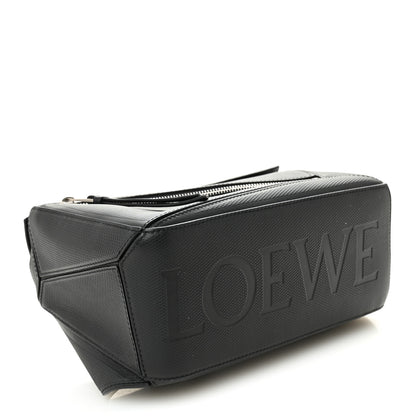 Loewe Diamond Embossed Calfskin Small Puzzle Bumbag Black 4 of 9