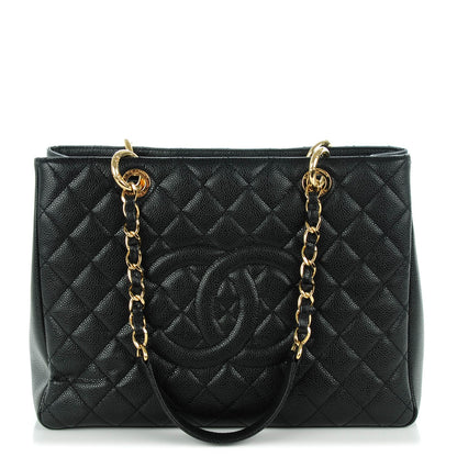 Chanel Caviar Quilted Grand Shopping Tote GST Black 1 of 7