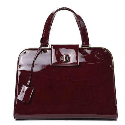 Saint Laurent Patent Calfskin Large Uptown Burgundy 1 of 13