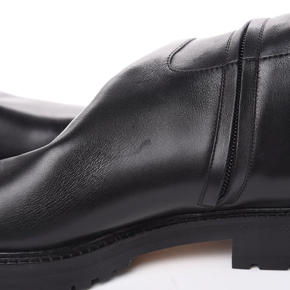 Valentino Garavani Calfskin Knee High Buckle Boots 37.5 Black 11 of 11