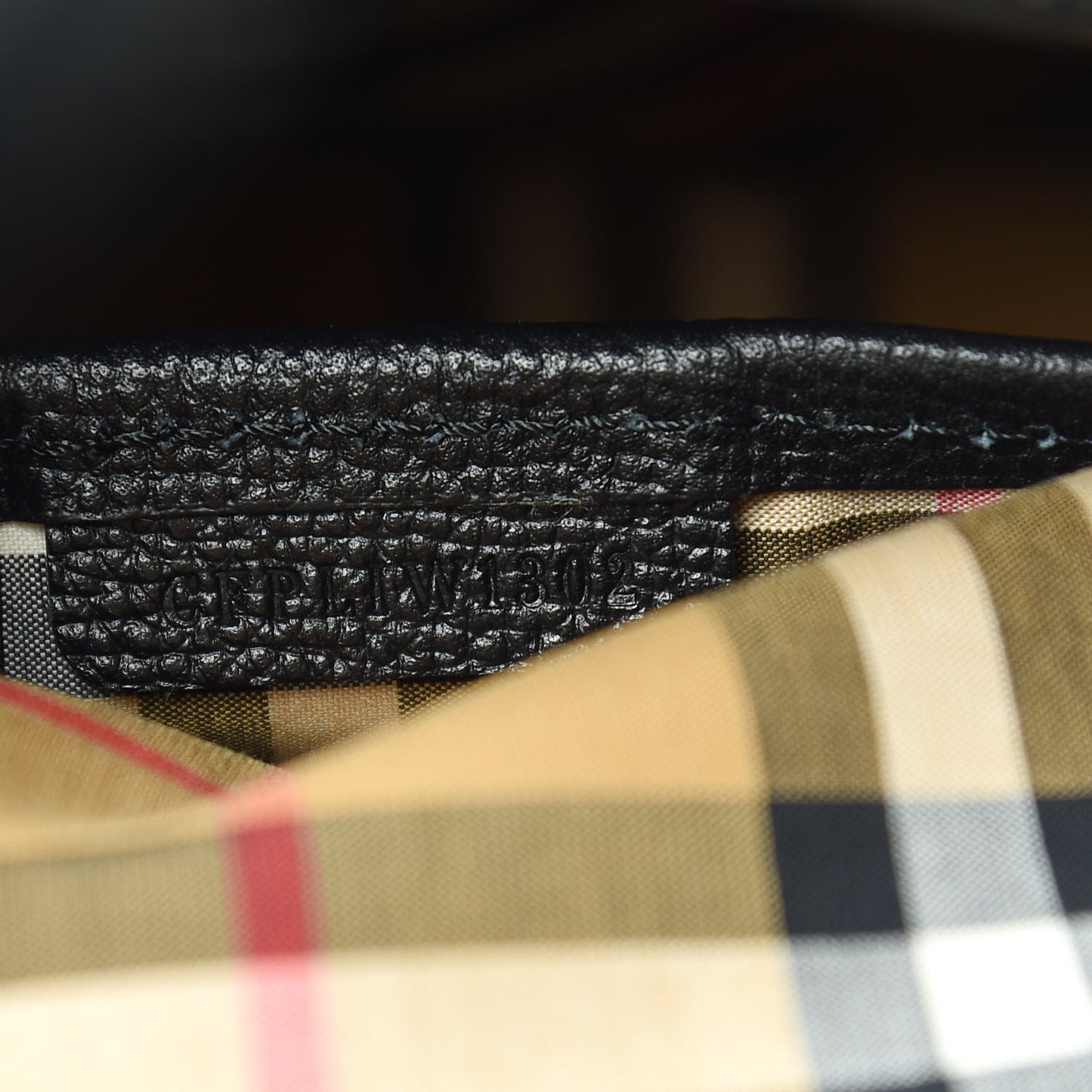Derby Calfskin Vintage Check Medium Banner Tote Black