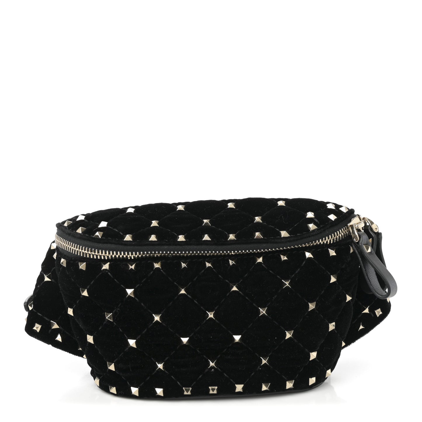 Velvet Rockstud Spike Belt Bag 85 34 Black