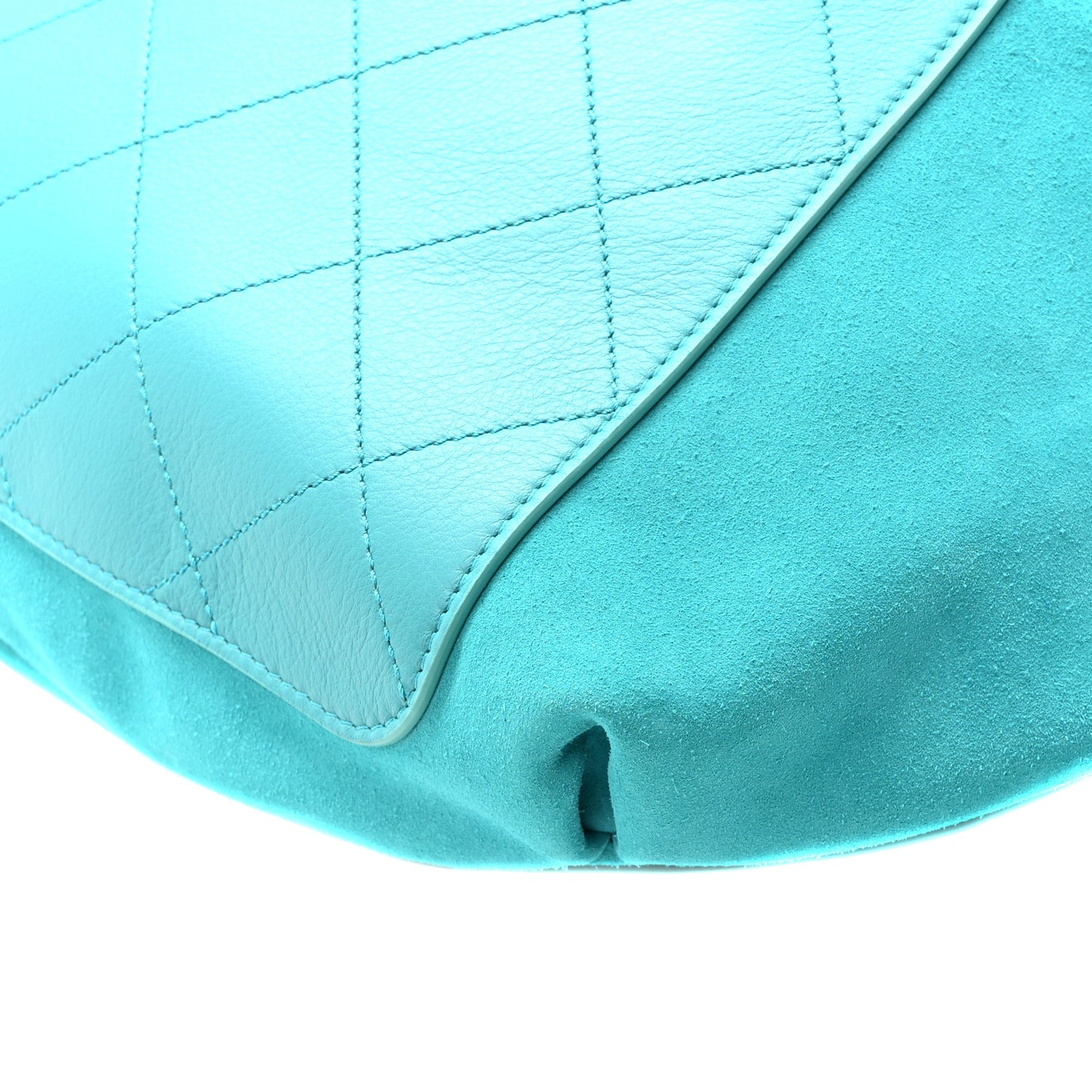 X PHARRELL WILLIAMS Suede Lambskin Oversized Waist Belt Bag Turquoise