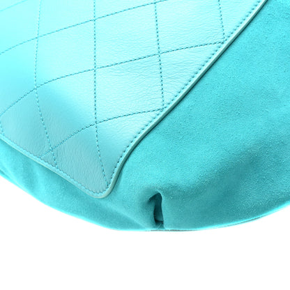Chanel X PHARRELL WILLIAMS Suede Lambskin Oversized Waist Belt Bag Turquoise 10 of 10