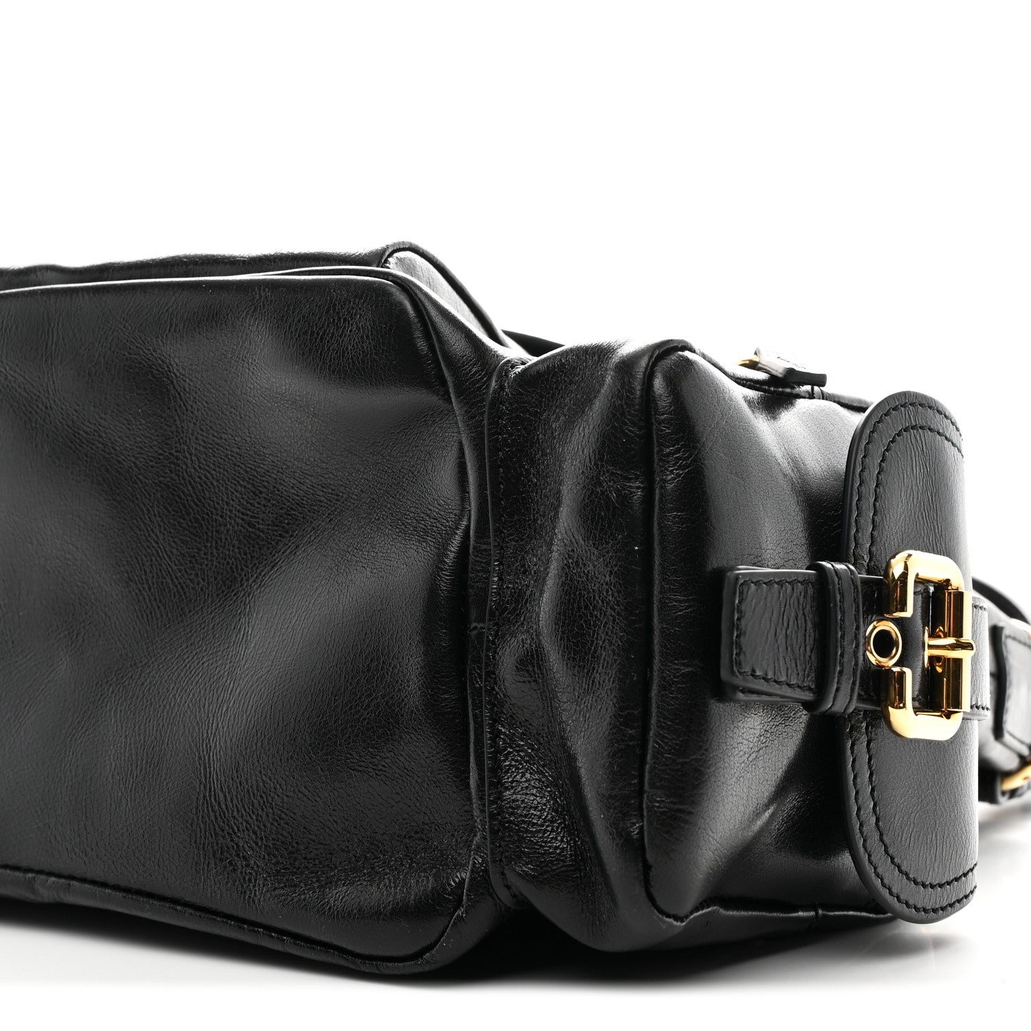 Chloe Shiny Calfskin Medium Double Carry Camera Bag Black 10 of 10