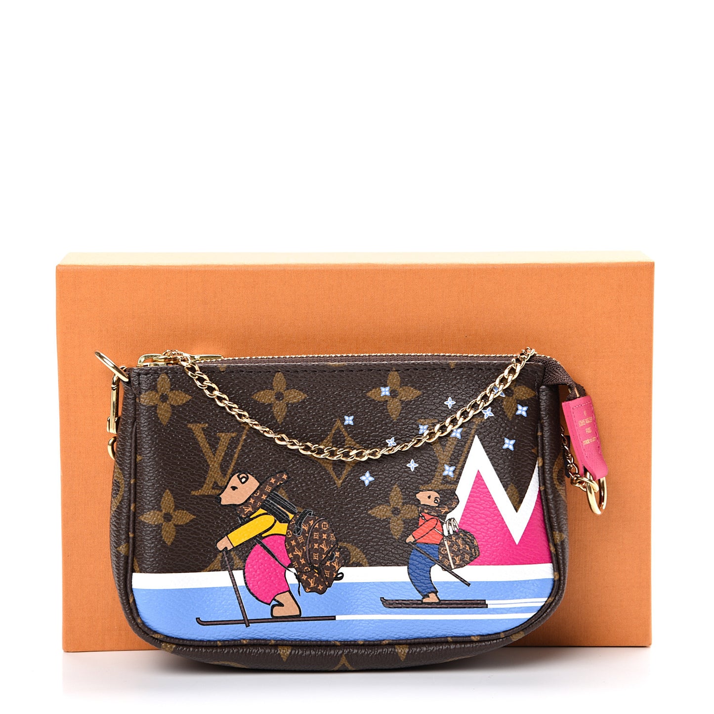 Monogram 2018 Christmas Animation Mini Bears Pochette Accessories