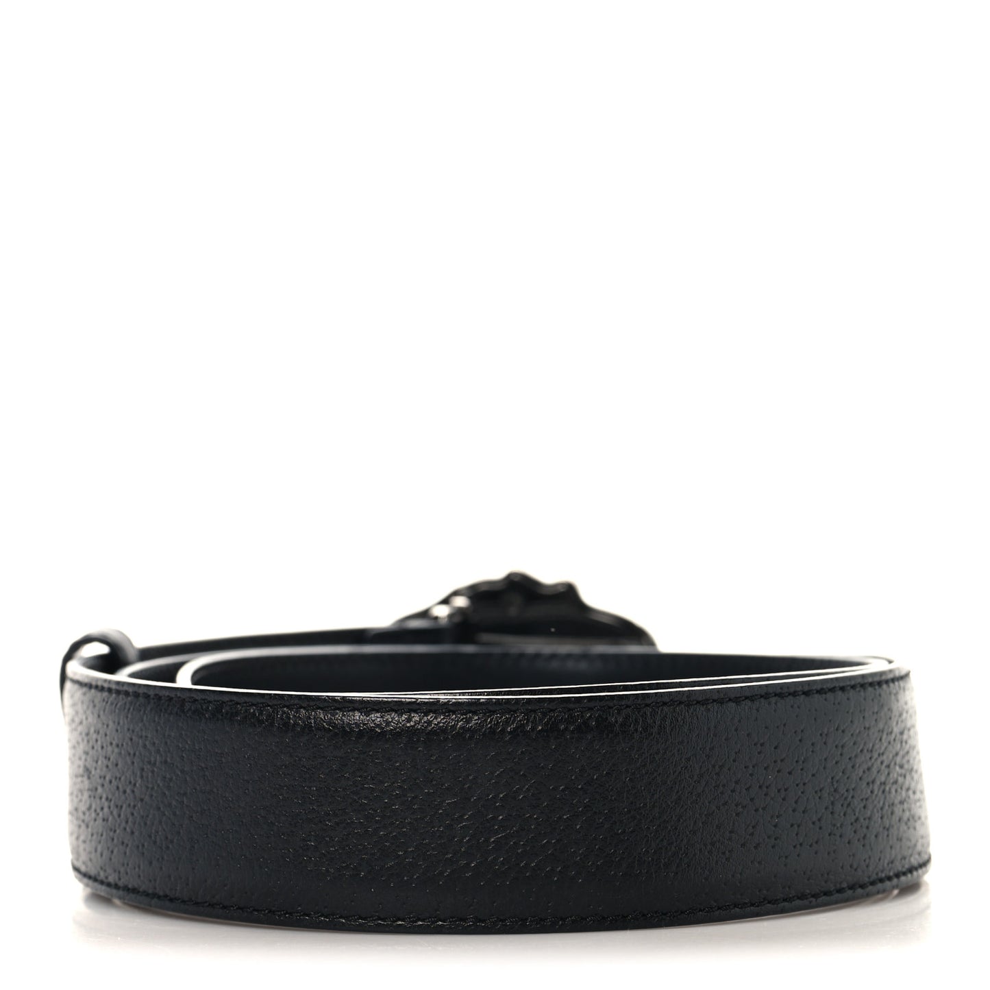 Textured Calfskin 4cm La Medusa 100 40 Belt 100 40 Black