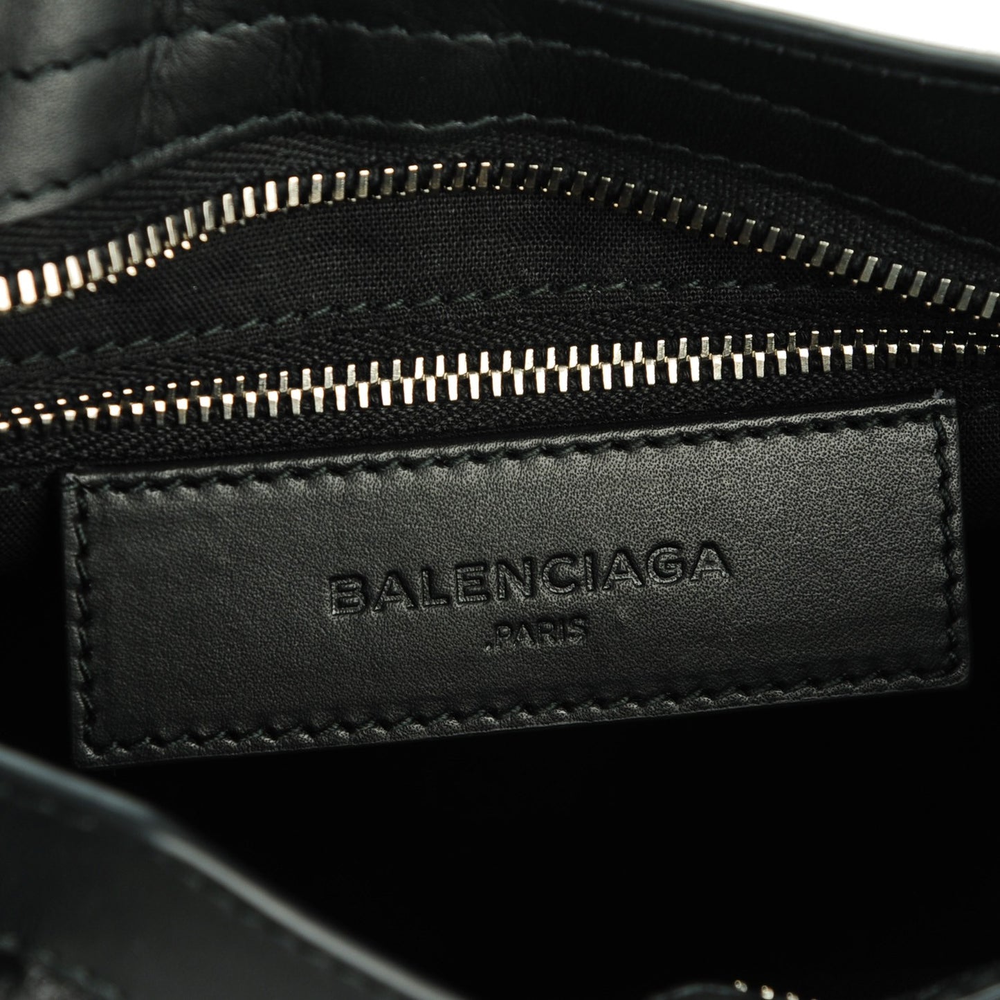 Alpaca Calfskin Classic Silver Hardware Mini City Black