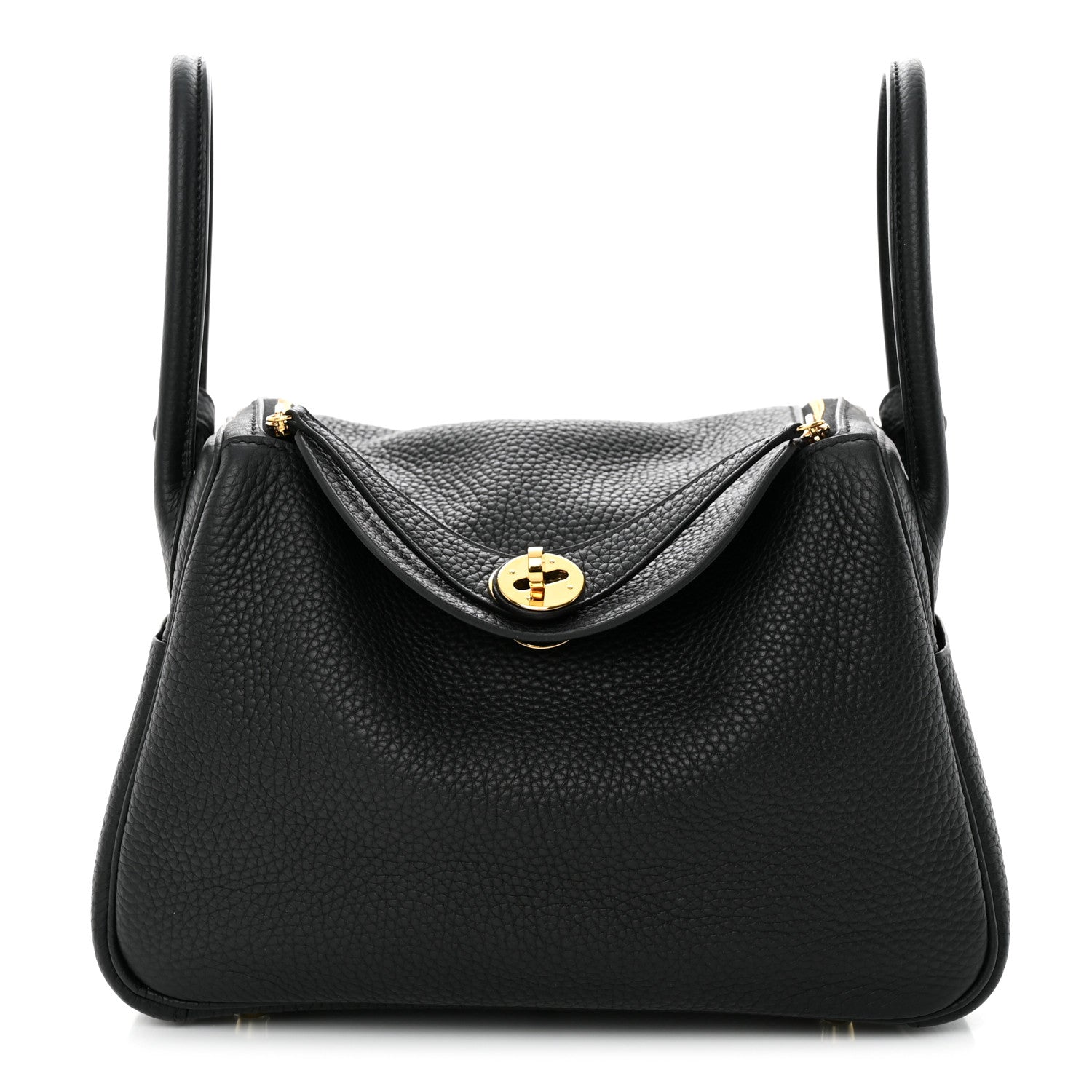 Hermes Taurillon Clemence Lindy 26 Black 1 of 10