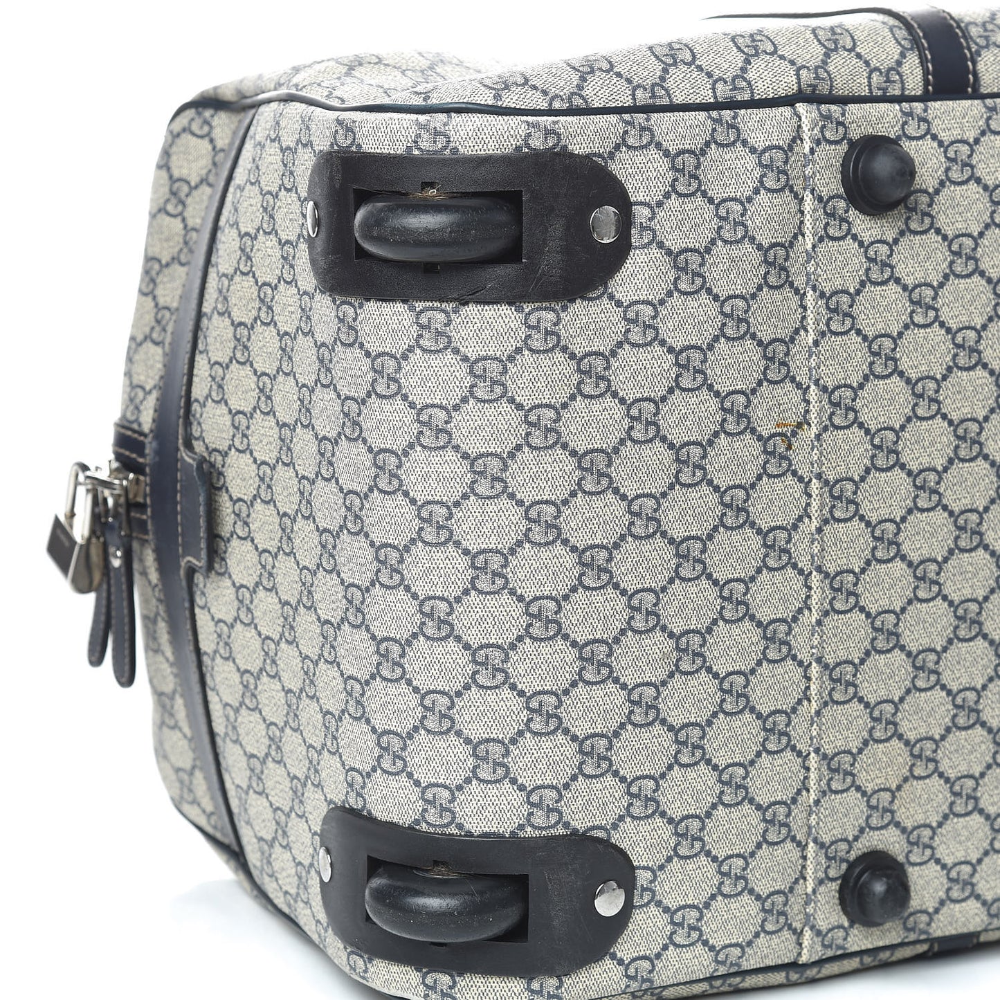 GG Plus Monogram Large Carry On Duffle Trolley Navy