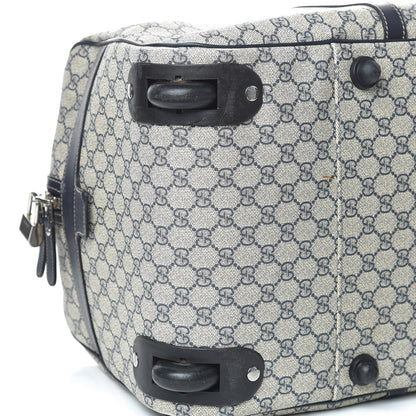Gucci GG Plus Monogram Large Carry On Duffle Trolley Navy 9 of 16