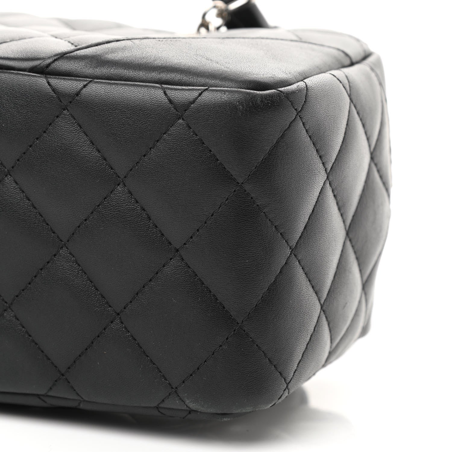 Chanel Calfskin Quilted Small Cambon Bowler Black White 9 of 9