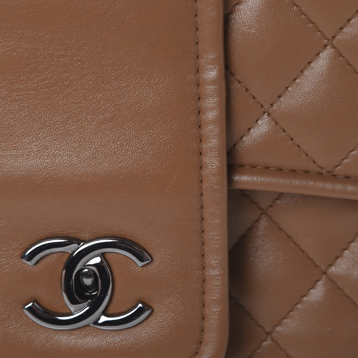 Chanel Lambskin Quilted Elementary Chic Flap Brown 12 of 12