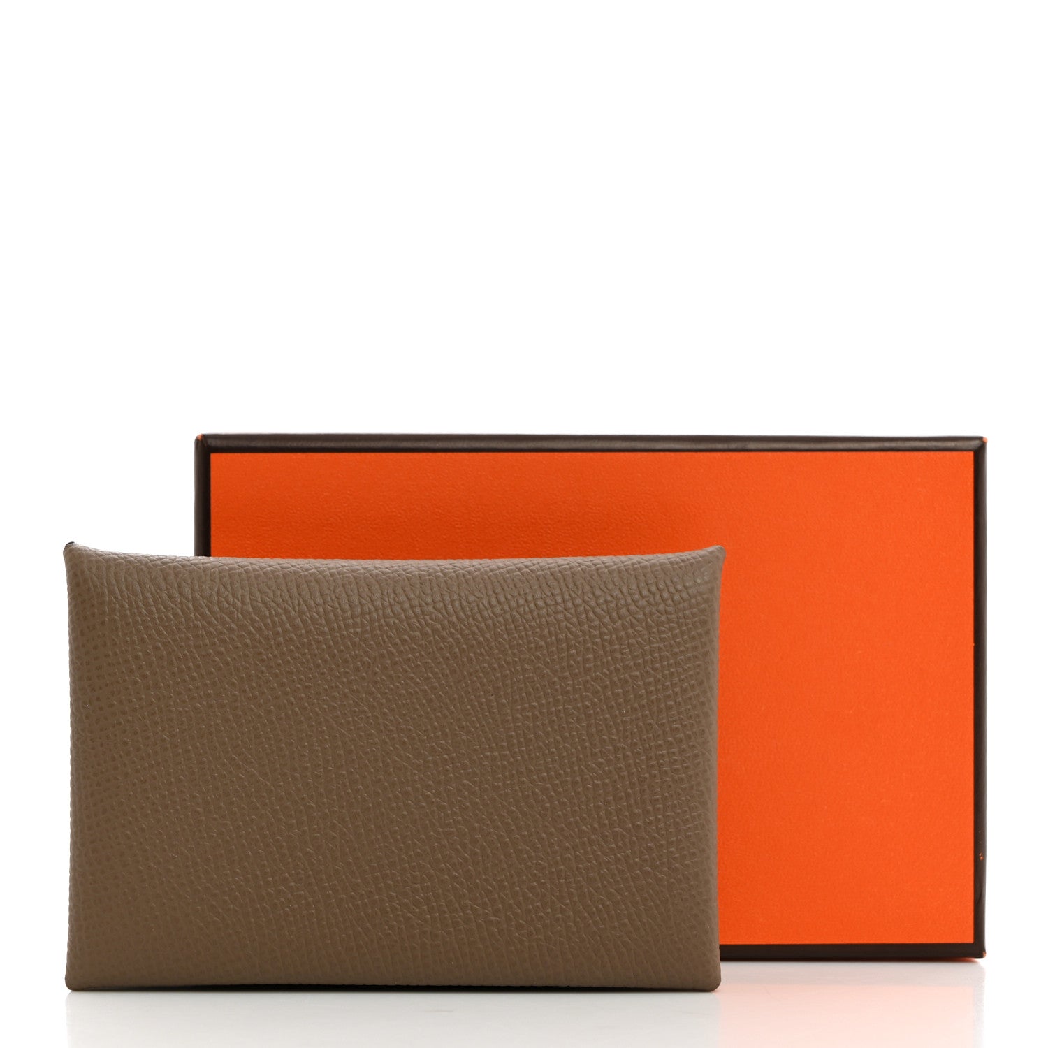 Hermes Epsom Calvi Card Case Etoupe 8 of 8