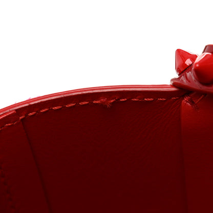 Christian Louboutin Patent Calfskin Spikes Mini East West Cabata Tote Red 11 of 13
