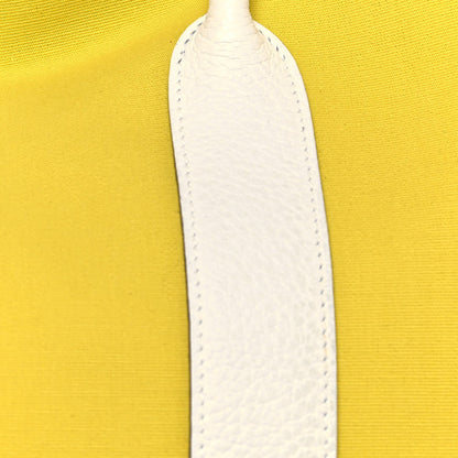 Hermes Toile Officier Negonda Garden Party 36 MM Lime White 6 of 11