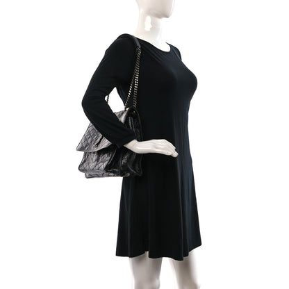 Saint Laurent Crinkled Calfskin Matelasse Monogram Large Niki Chain Satchel Black 2 of 9