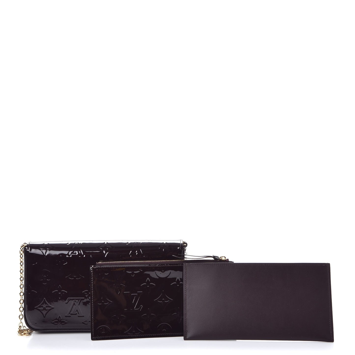 Vernis Pochette Felicie Chain Wallet Amarante