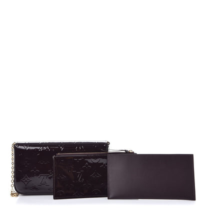 Louis Vuitton Vernis Pochette Felicie Chain Wallet Amarante 5 of 11