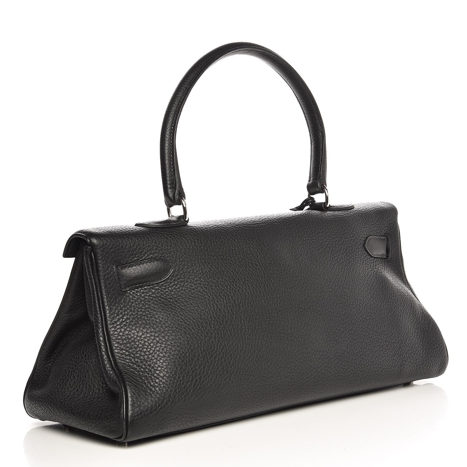 Hermes Taurillon Clemence Shoulder Kelly 40 Black 3 of 29