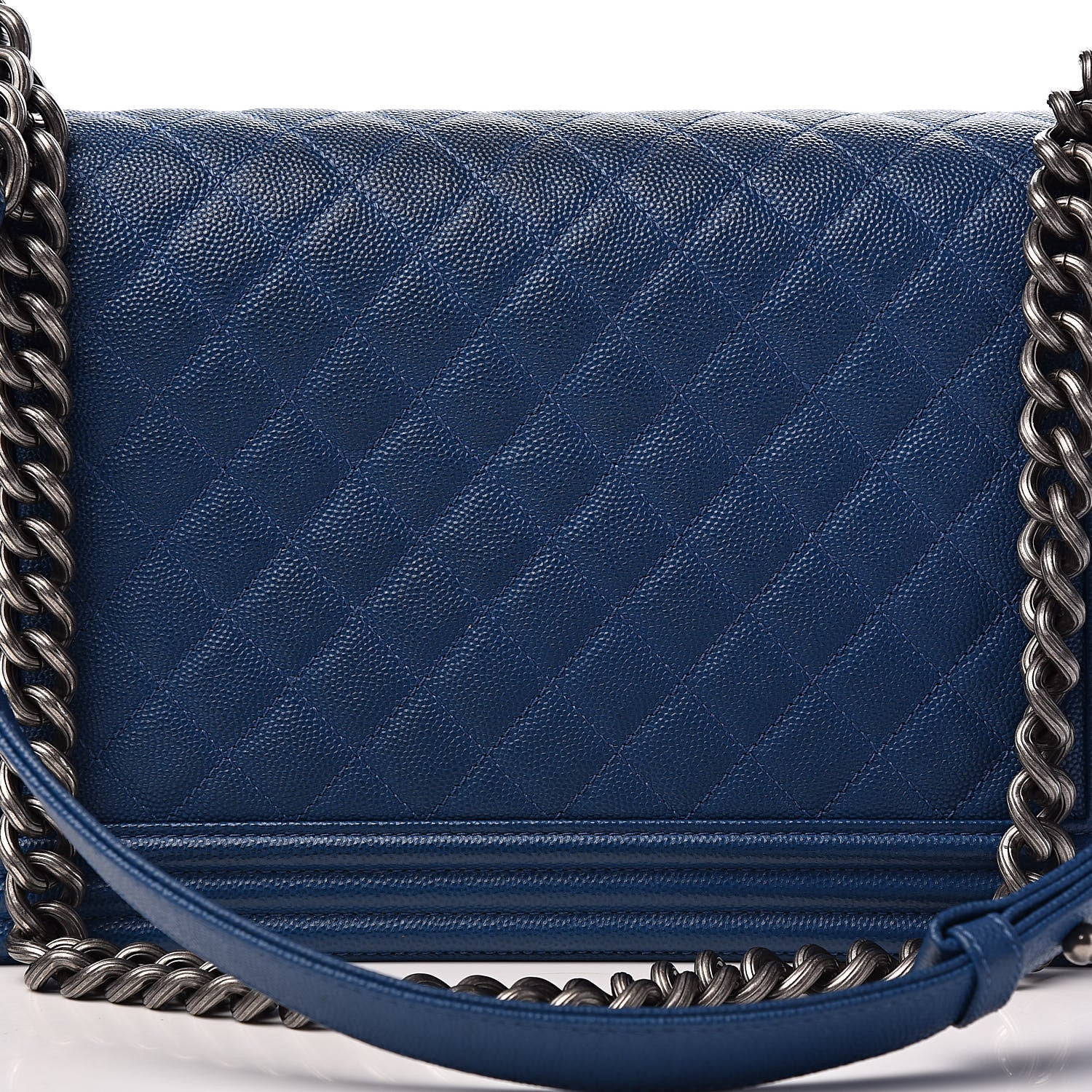 Chanel Caviar Quilted New Medium Boy Flap Blue 9 of 16
