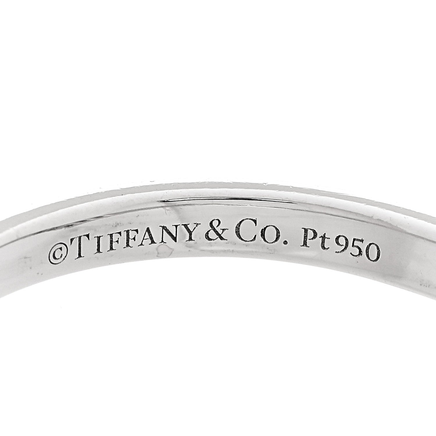 Tiffany Platinum Diamond .03ctw V Band Ring 52 6 4 of 4