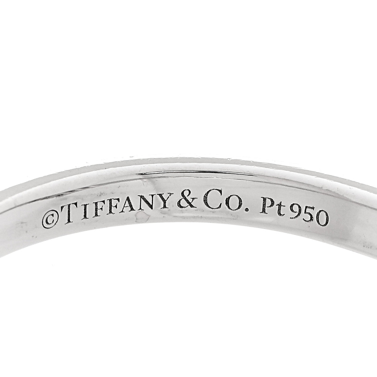 Platinum Diamond .03ctw V Band Ring 52 6