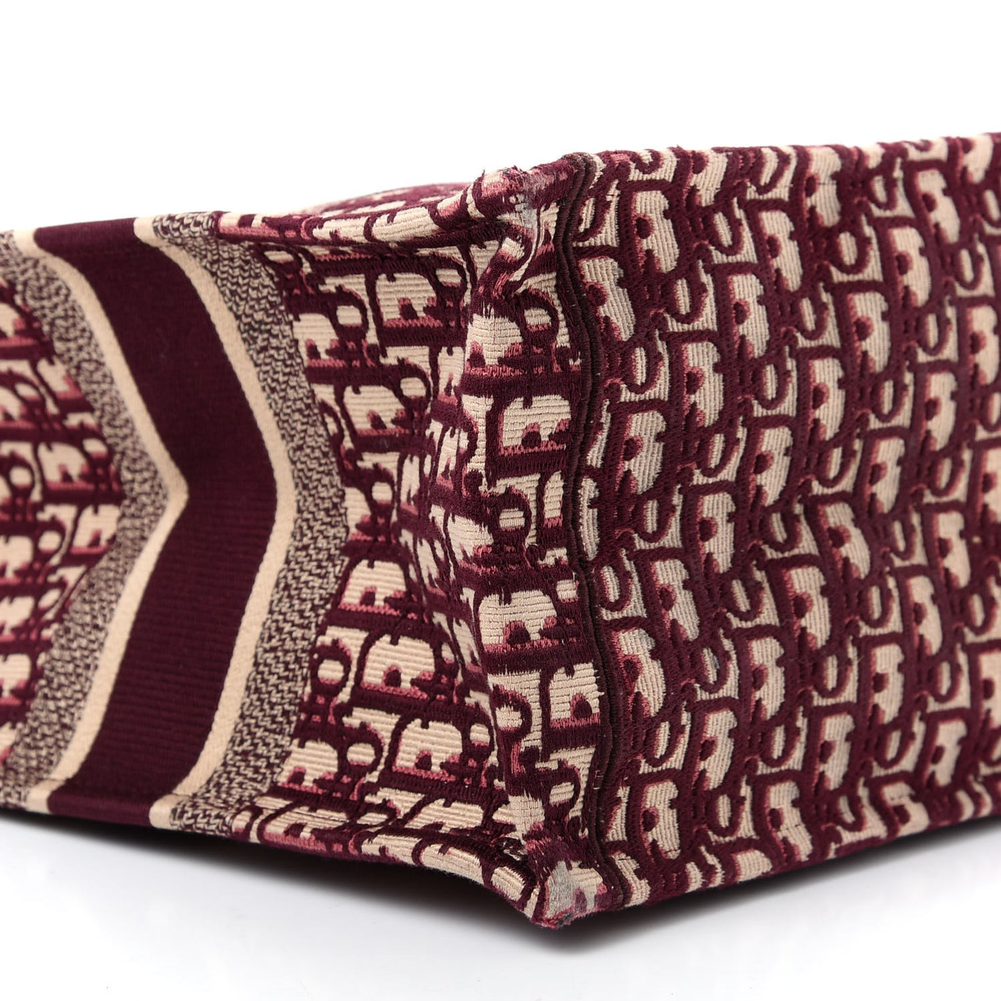 Oblique Medium Book Tote Burgundy Multicolor